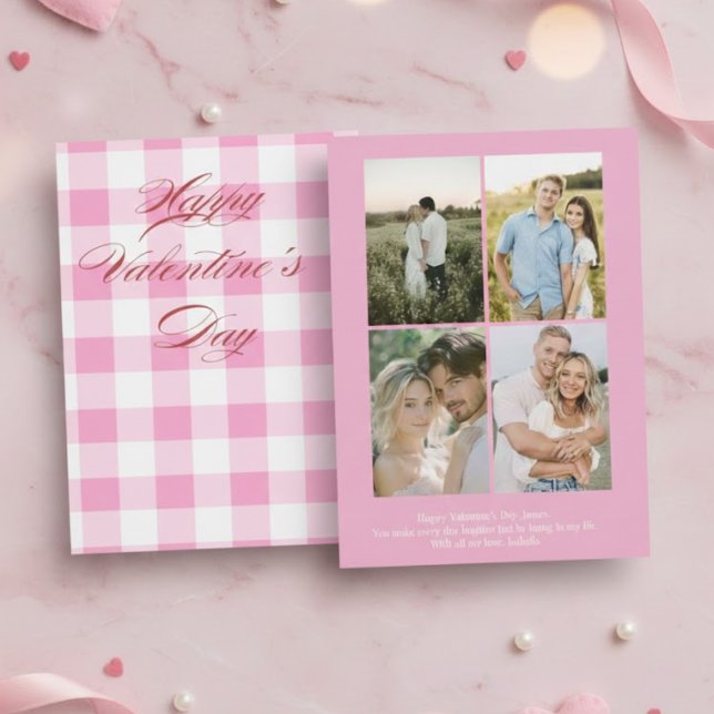 Personalized Valentine’s Day Card with Photo pink (Creator Uploaded)