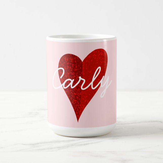 Personalized Valentine’s Day Coffee Mug with Heart (Center)