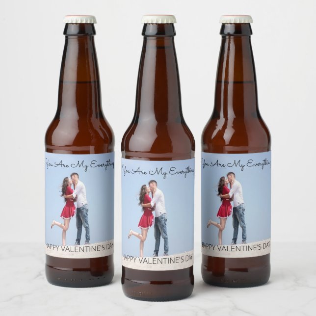 Personalized Valentine's Day Beer Bottle Label (Bottles)