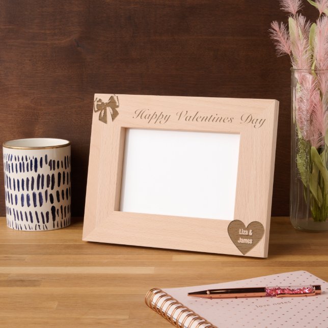 Personalized "Valentines Day"   Etched Frames (Left)