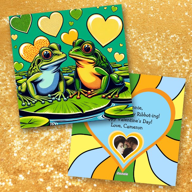 Personalized Valentine's Day | Frog Themed Holiday Card (Creator Uploaded)