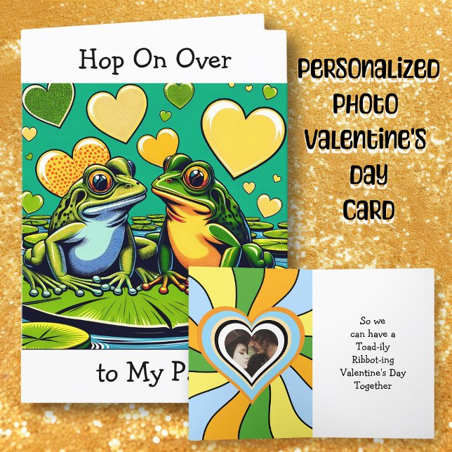 Personalized Valentine's Day | Frog Themed Holiday Card (Creator Uploaded)