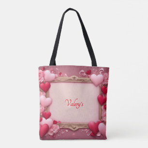 Personalized Valentine's Day Full Print Tote Bag