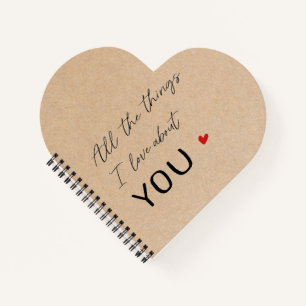 Personalized Valentines Day Gift for Boyfriend Notebook