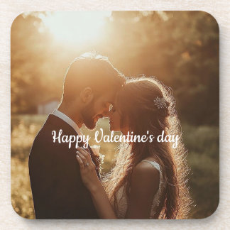 Personalized Valentine's Day Hard Plastic Coaster