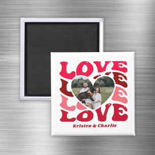 Personalized Valentine's Day Heart Custom Photo Magnet