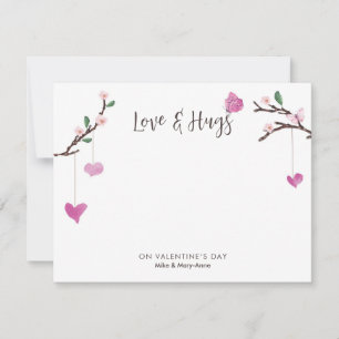 Personalized Valentines Day Note Card