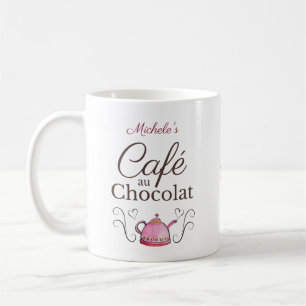 Personalized Valentine's Day Paris Cafe Chocolate Coffee Mug