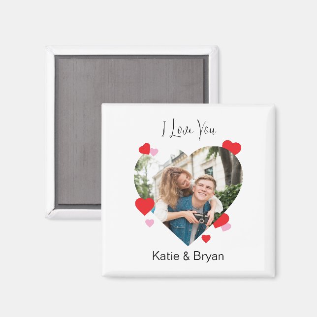 Personalized Valentines Day Photo Gift For Her Him Magnet (Front/Back)