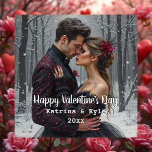 Personalized Valentine's Day Photo & Name Ornament