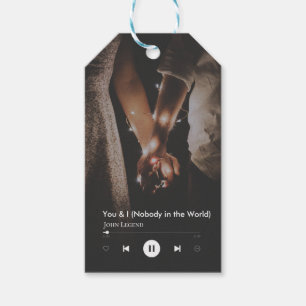 Personalized Valentine's Day Song Couple Photo Gift Tags