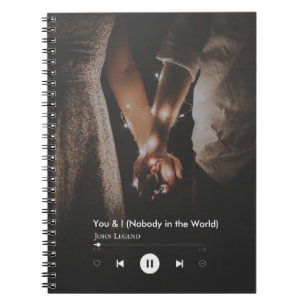 Personalized Valentine's Day Song Couple Photo Notebook