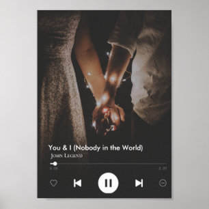 Personalized Valentine's Day Song Couple Photo Poster