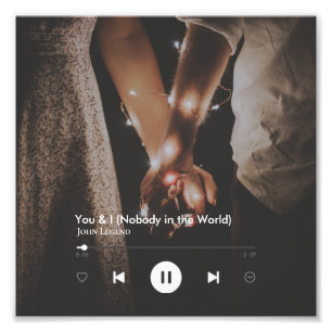  Personalized Valentine's Day Song Couple Photo  Print