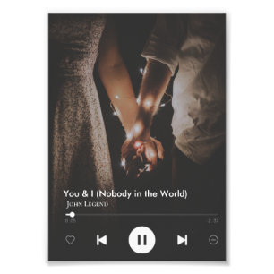  Personalized Valentine's Day Song Couple Photo  Print