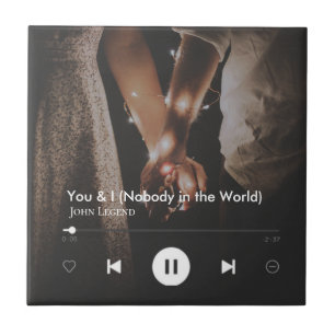 Personalized Valentine's Day Song Couple Photo Tile