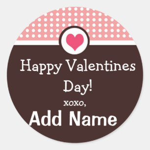 Personalized Valentines Day Treat Sticker