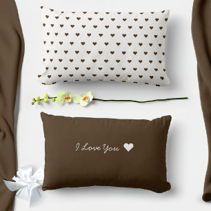 Personalized Valentine's Tiny Hearts Lumbar Pillow
