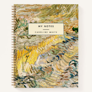 Personalized Van Gogh Brush Strokes Notebook