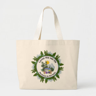 Personalized Van Life CARAVAN Camper Large Tote Bag
