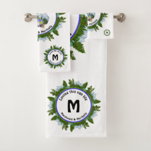 Personalized Van Life Travel Camping MONOGRAM Bath Towel Set