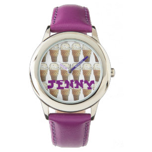 Personalized Vanilla Ice Cream Cone Cones Watch