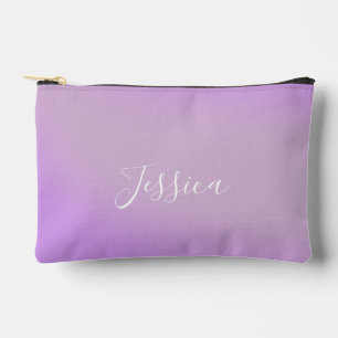 Personalized variegated pink accessory pouch