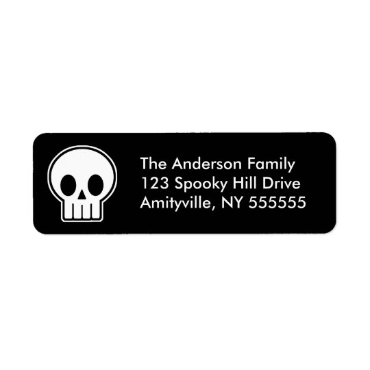 Personalized Vector Skull Return Address Labels