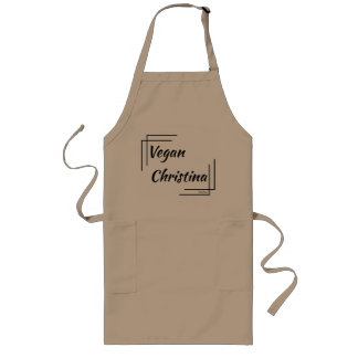 Personalized Vegan Apron with Simple Basic Design