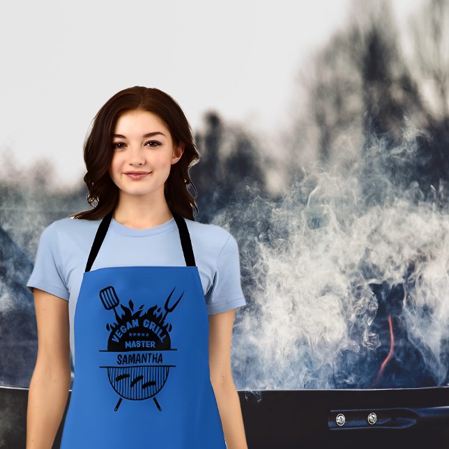Personalized Vegan Grill Master  Apron (Creator Uploaded)