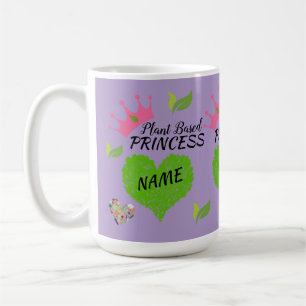 Personalized Vegan Princess Mug - Custom vegan mug