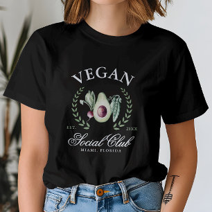 Personalized Vegan Social Club Custom Place & Year T-Shirt