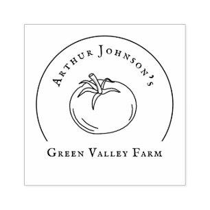 Personalized Vegetable Farm  Rubber Stamp
