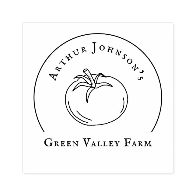 Personalized Vegetable Farm  Rubber Stamp (Imprint)