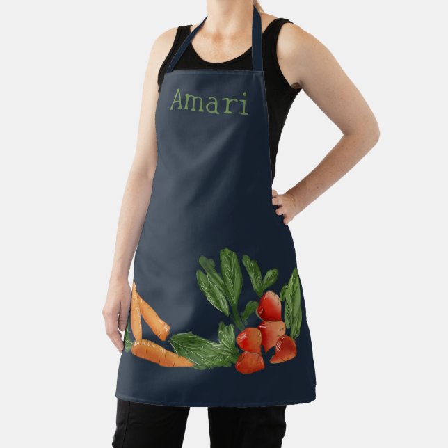 Personalized Vegetable Garden Blue Apron (Insitu)