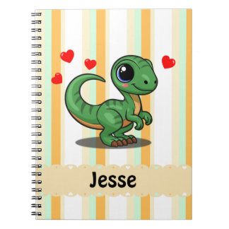 Personalized Velociraptor Dinosaur Notebook