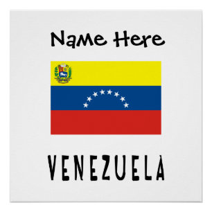 Personalized Venezuela Flag Poster