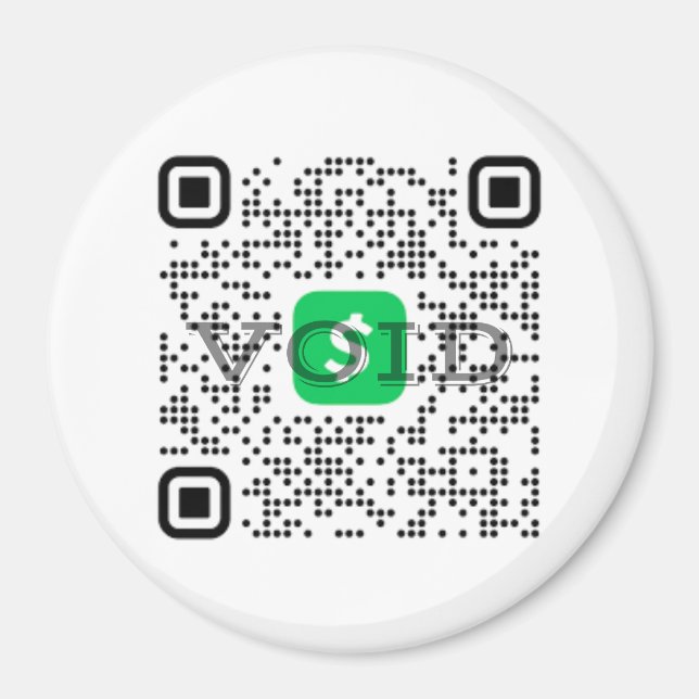 Personalized Venmo QR Code Magnet (Front)
