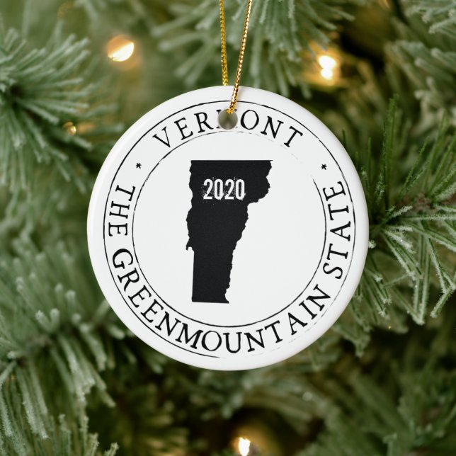 Personalized Vermont Ornament (Tree)