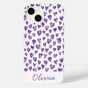 Personalized Very Peri Valentine Heart Case-Mate i Case-Mate iPhone 14 Case