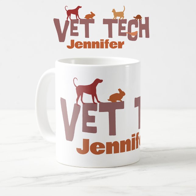 Personalized Vet Tech Mug (Personalized vet tech mug.)