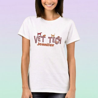 Personalized Vet Tech Tee Shirt