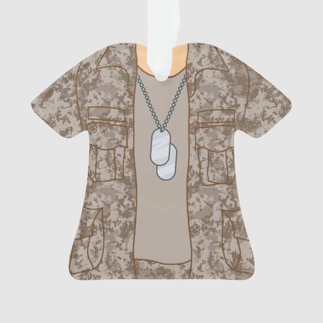 Personalized Veteran Military Soldier Ornament (Front)