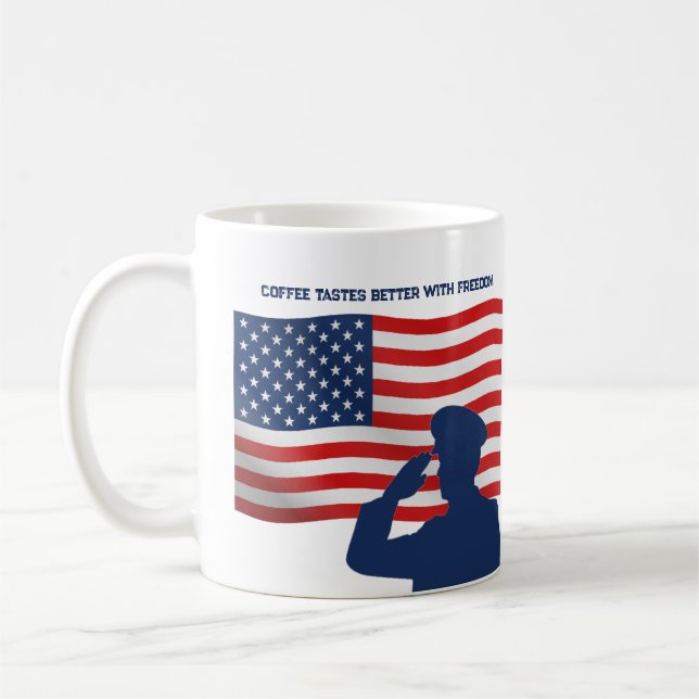 Personalized Veterans Day Mug Custom Name Military (Left)