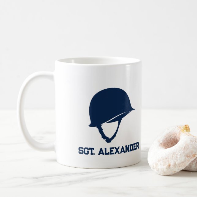 Personalized Veterans Day Mug Custom Name Military (With Donut)