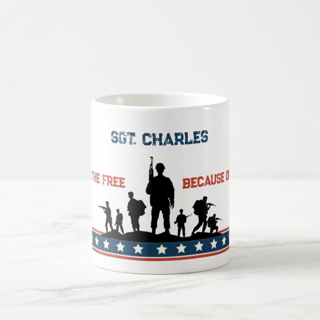 Personalized Veterans Day Mug Custom Name Military (Center)