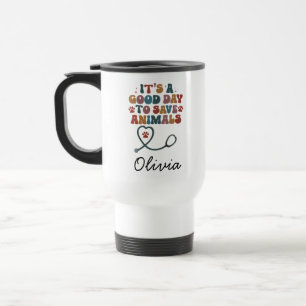 Personalized Veterinarian Tumbler, Custom Animal Travel Mug