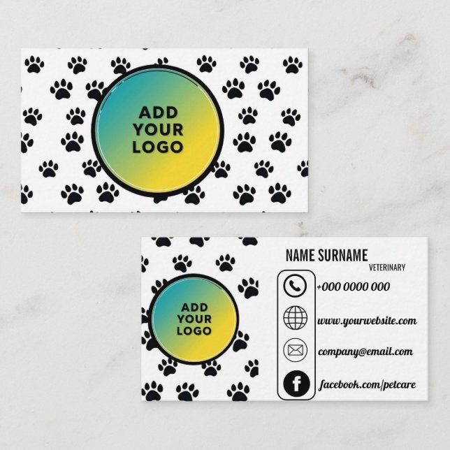 Personalized Veterinary Business Card (Front/Back)