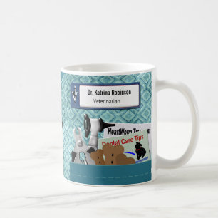 Personalized Veterinary Professional Scrubs Teal Coffee Mug