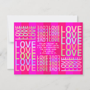 Personalized Vibrant and Warm Forever "LOVE" Postcard